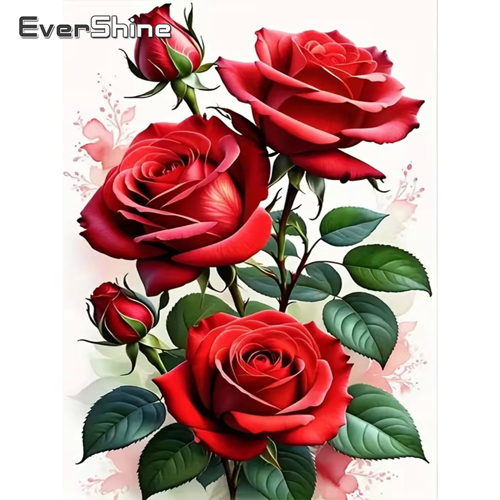 Embroidery Rose Stitch - Evershine Diamond Mosaic Flower Cross Stitch