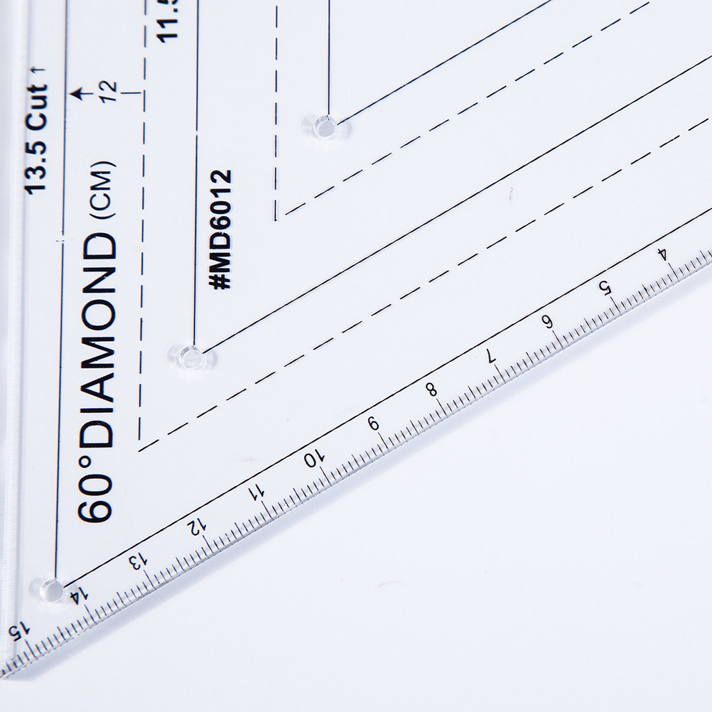 Embroidery And Quilting - Acrylic Quilting Ruler 60 Degree Clear