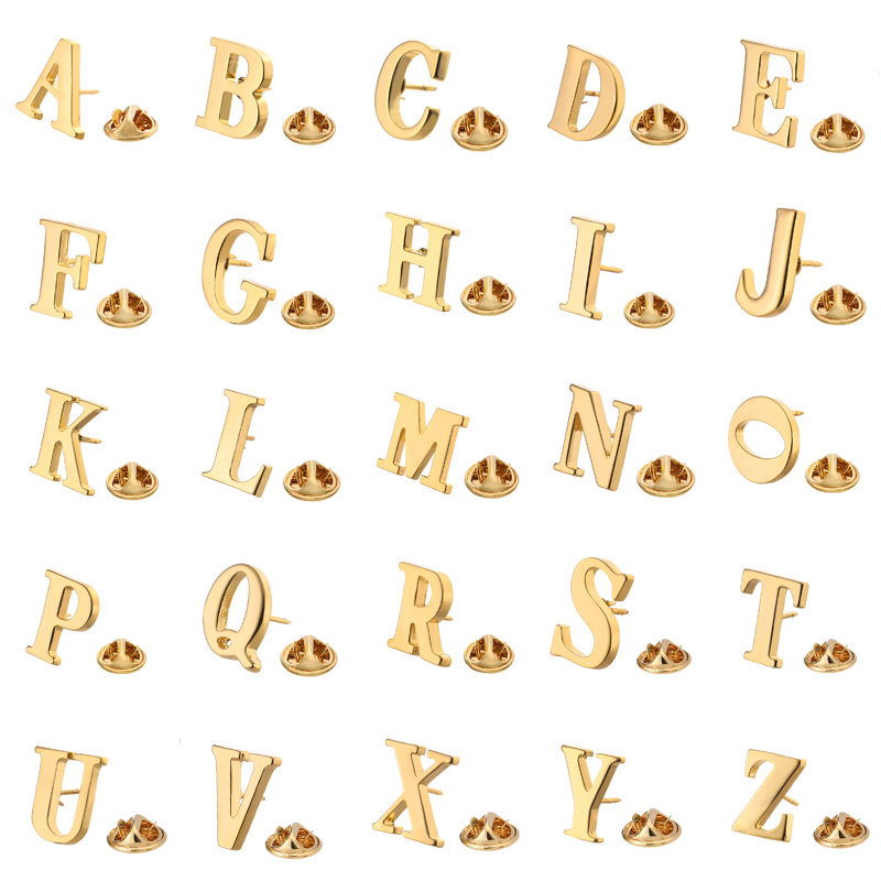 Embroidery Initials - Classic Men's and Women's Brooches A-Z