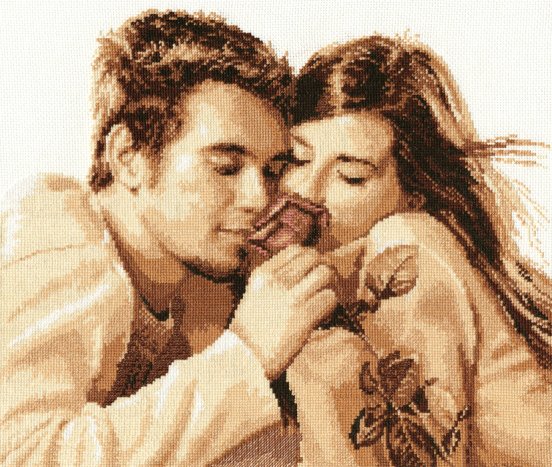 Embroidery Rose Stitch - Needlework,embroidery,DIY Unprinted Cross stitch kit,Men and
