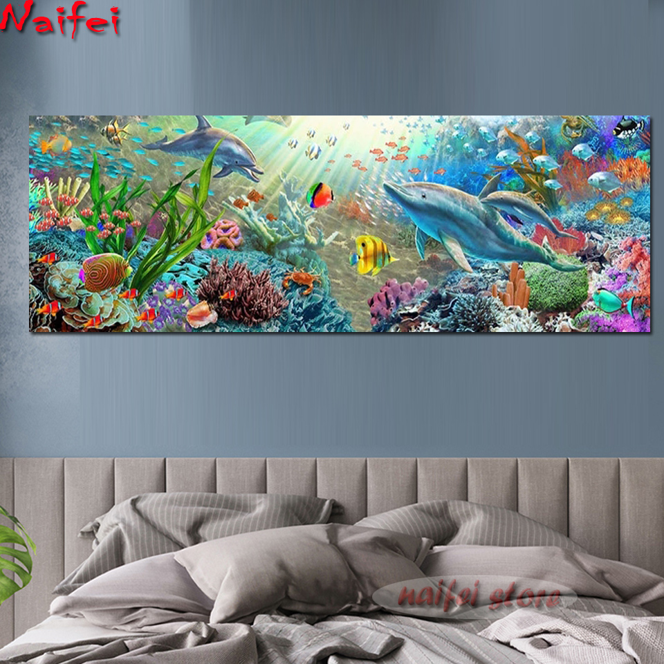 Embroidery Fish - Kích Thước Lớn 5D Tự Làm