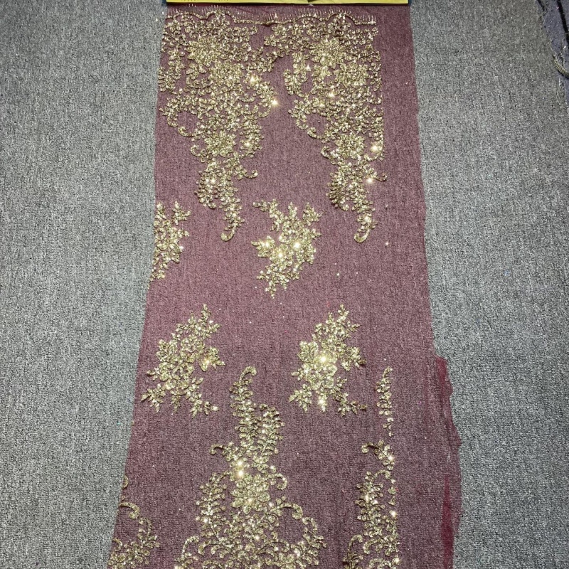 Embroidery Net Fabric - 10 Yards Dark Green Fadhion Africa