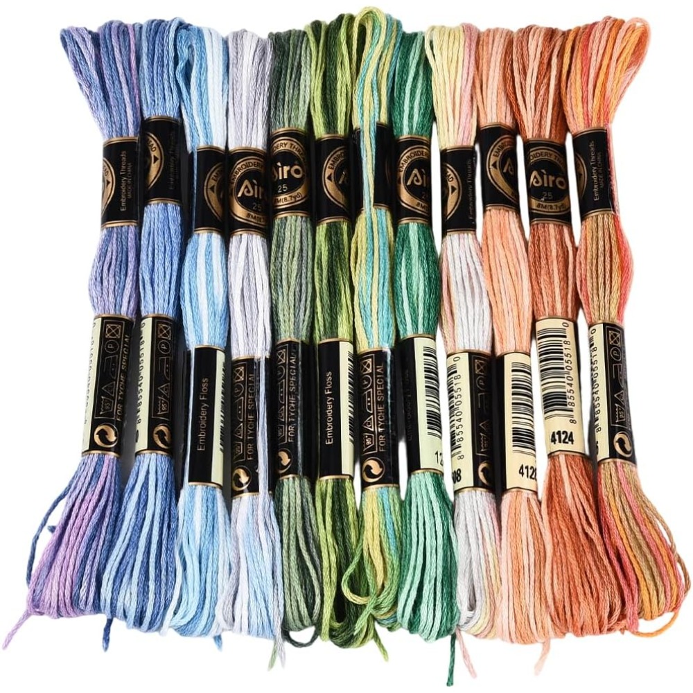 Embroidery Stitch - 12 Skeins 105 Yards Cross Stitch