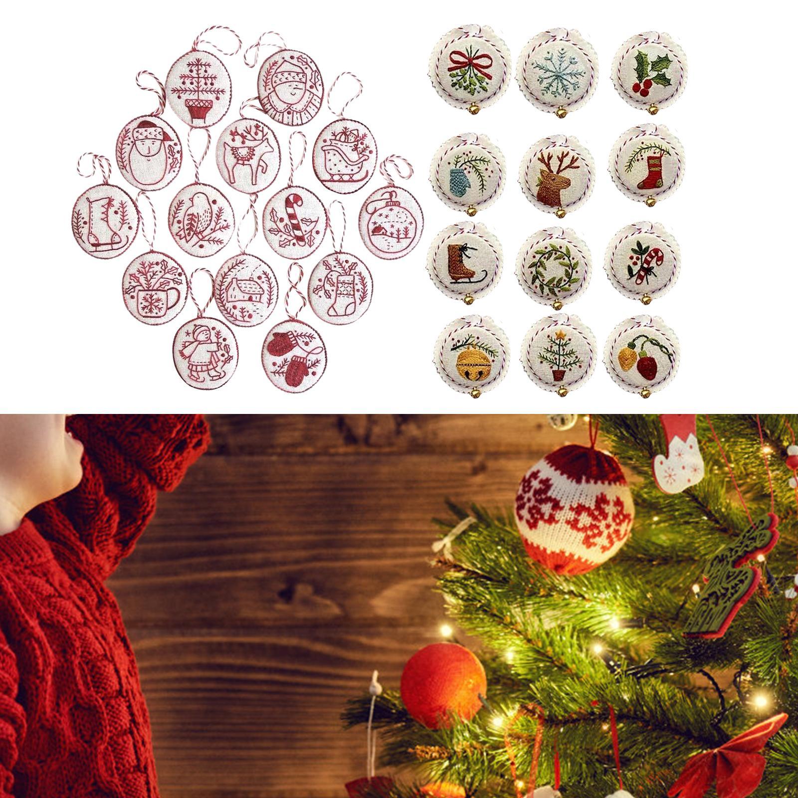 Embroidery Xmas Ornaments - Hand Embroidery Christmas Ornaments Kit Xmas
