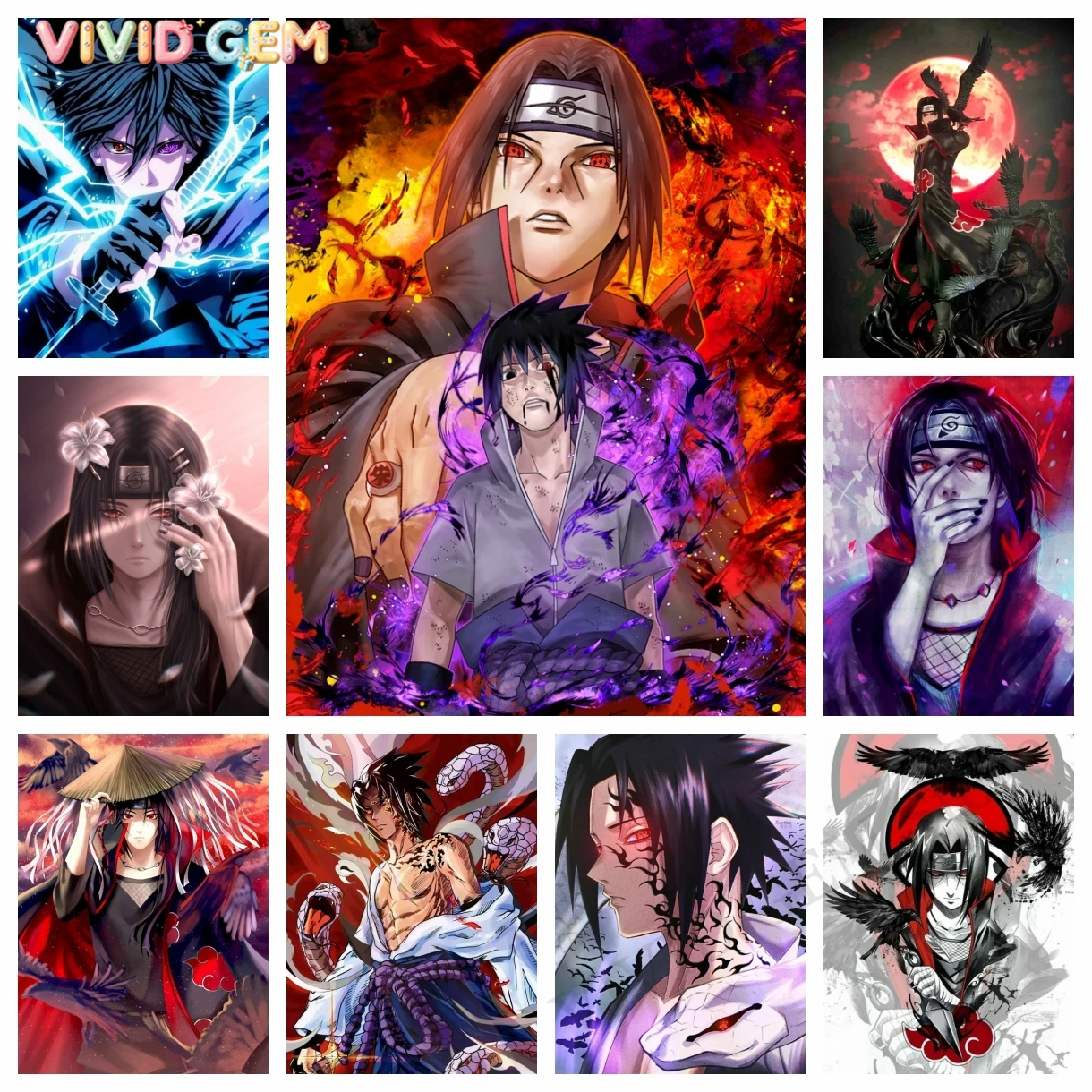 Embroidery Art - VIVID GEM Uchiha Itachi 5D DIY