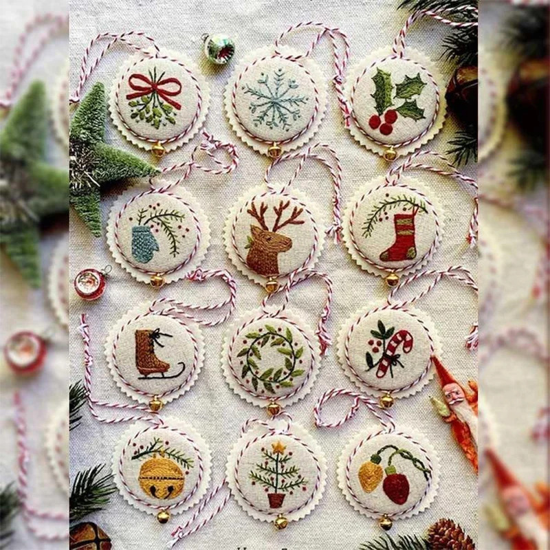 Embroidery Xmas Ornaments - Bộ dụng cụ thêu tranh Giáng