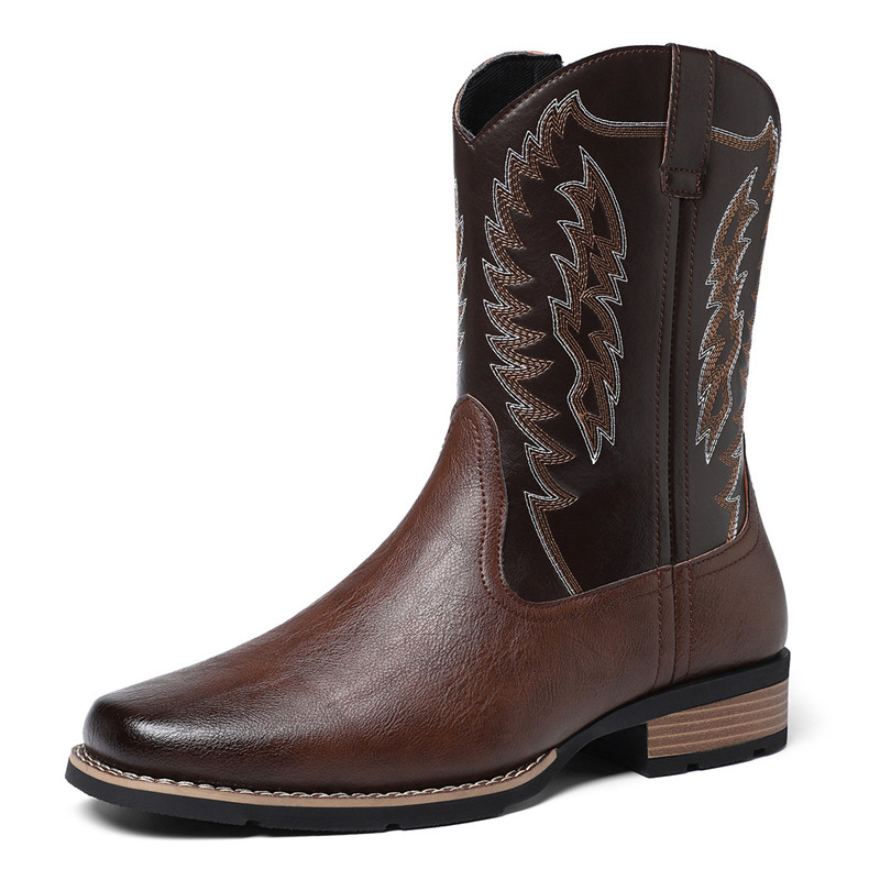 Embroidery Stitch - Men High Boot Luxury Embroidery Retro