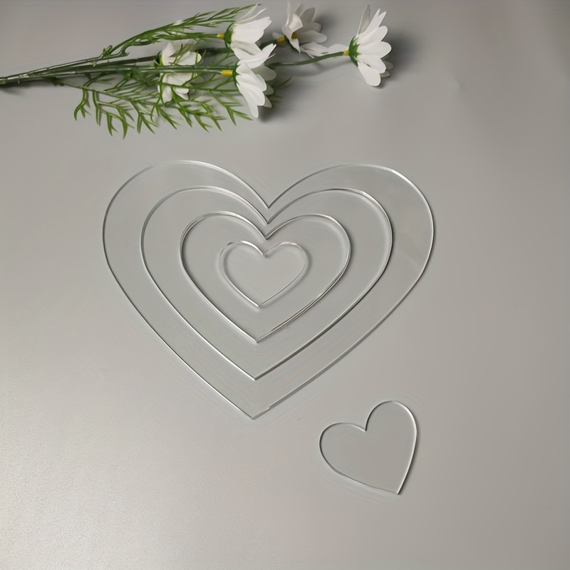 Embroidery And Quilting - 4Pcs Acrylic Nested Heart Quilting Templates