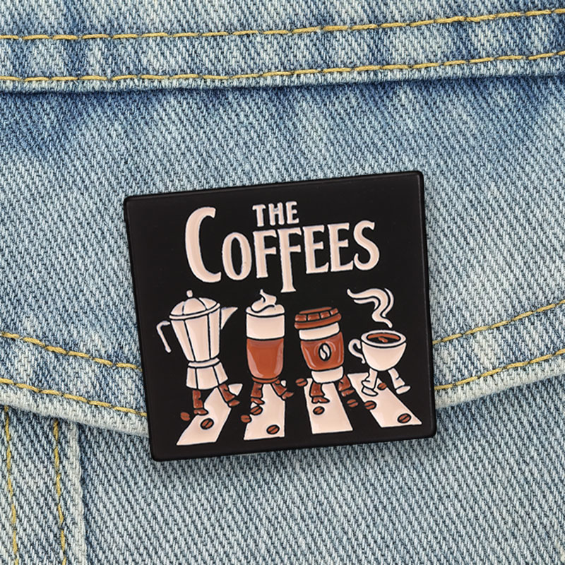 The Coffees Enamel Pins Abbey  - đánh giá và giá Embroidery Initials