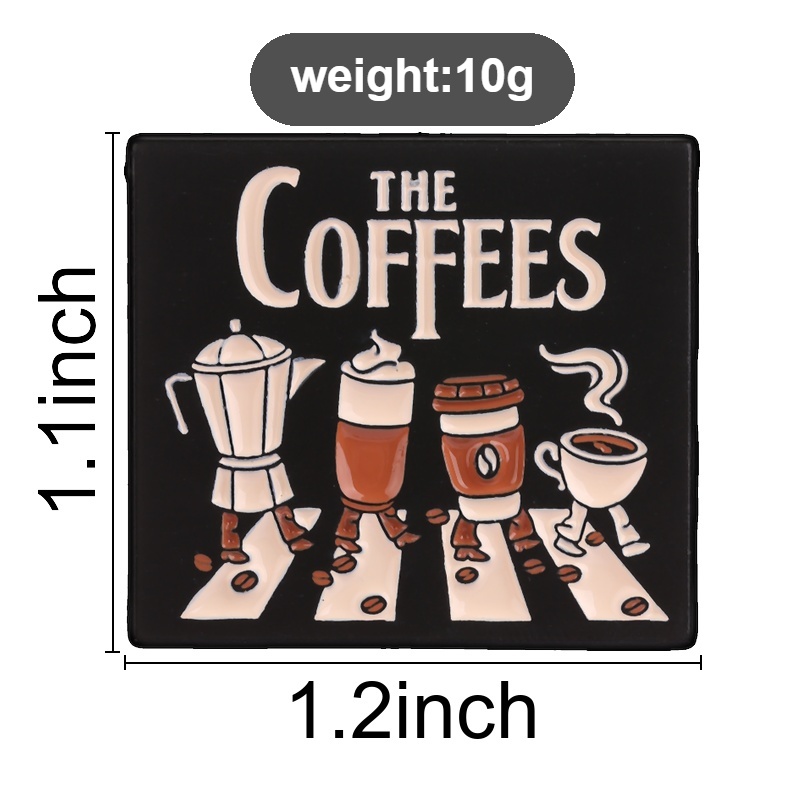 The Coffees Enamel Pins Abbey  - đánh giá và giá Embroidery Initials