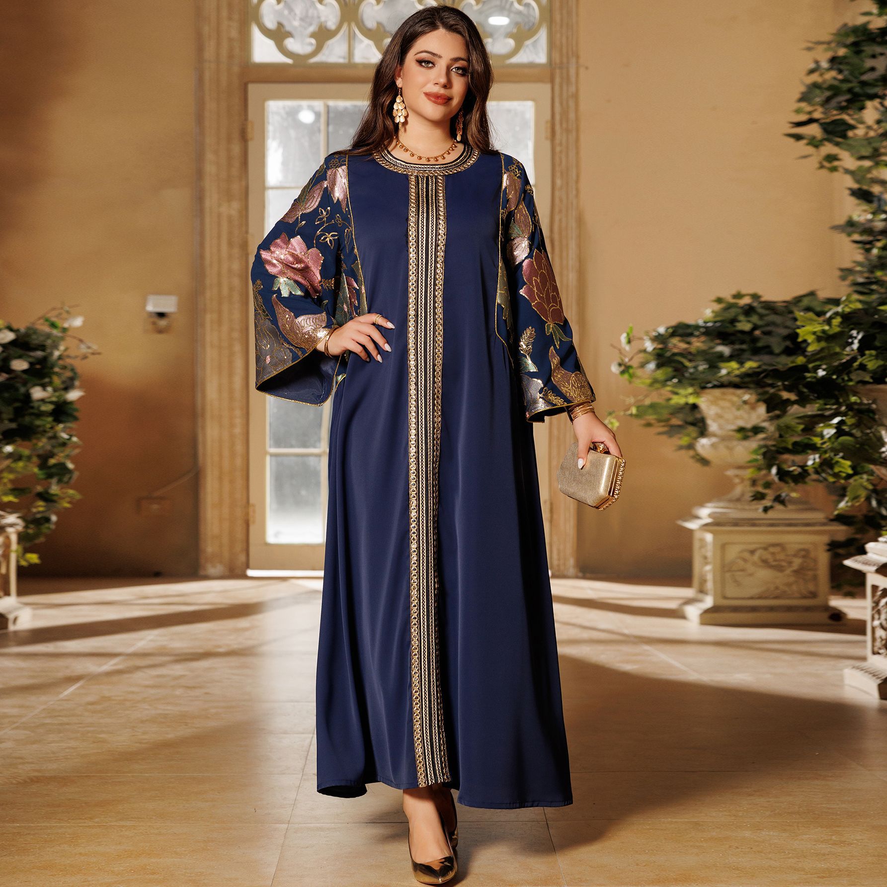 Eid Muslim Party Dress for Wom - đánh giá và giá Embroidery Kaftan