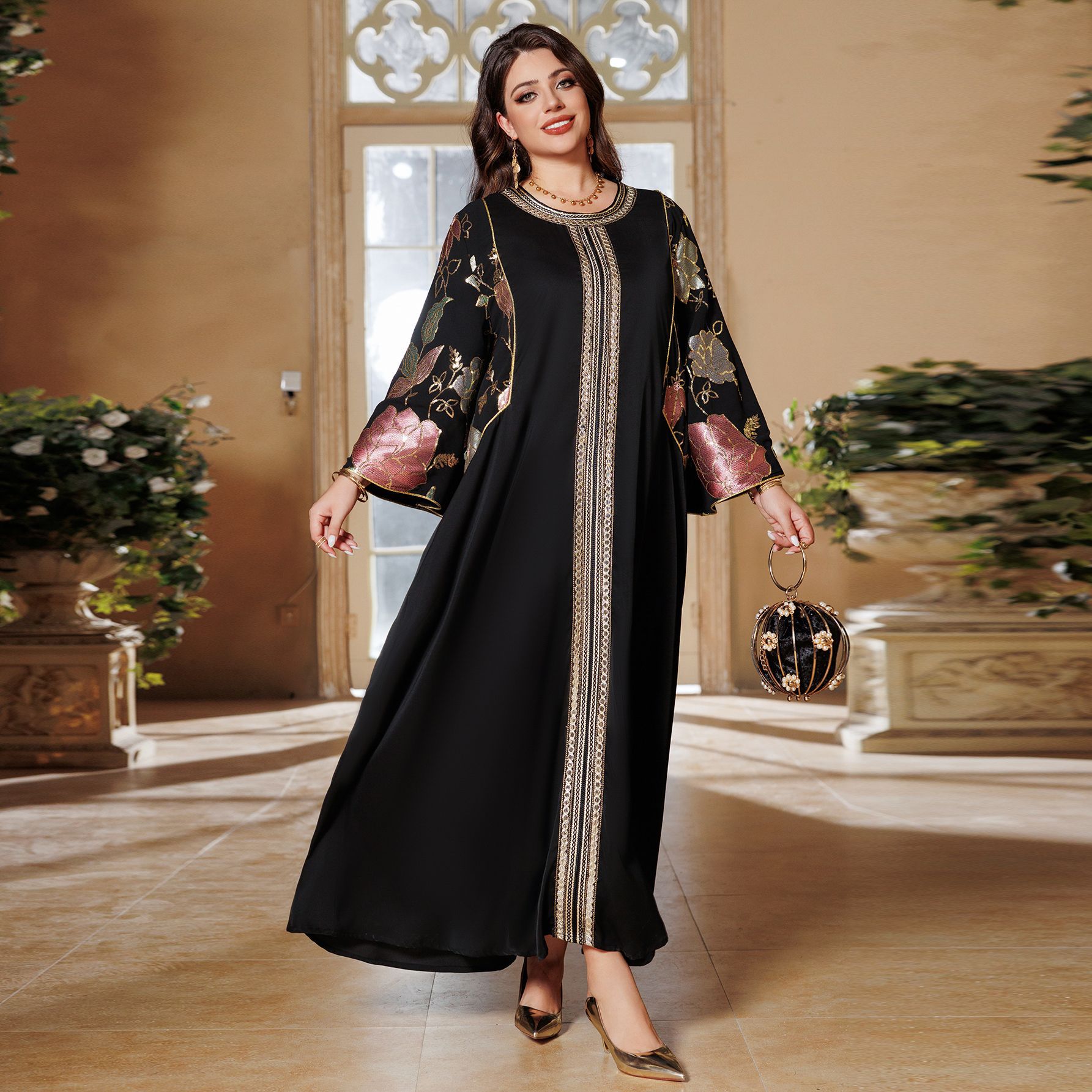 Eid Muslim Party Dress for Wom - đánh giá và giá Embroidery Kaftan