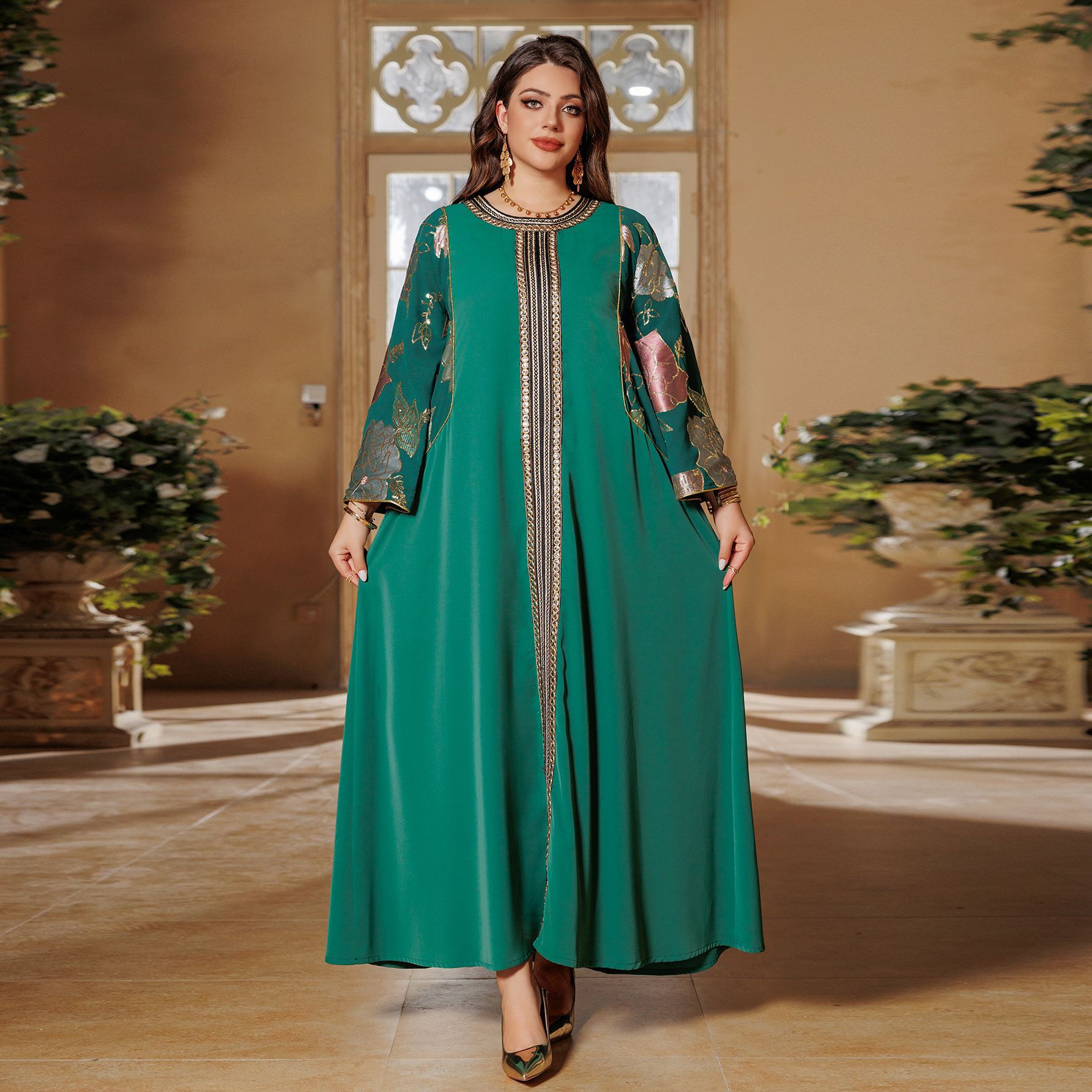 Eid Muslim Party Dress for Wom - đánh giá và giá Embroidery Kaftan
