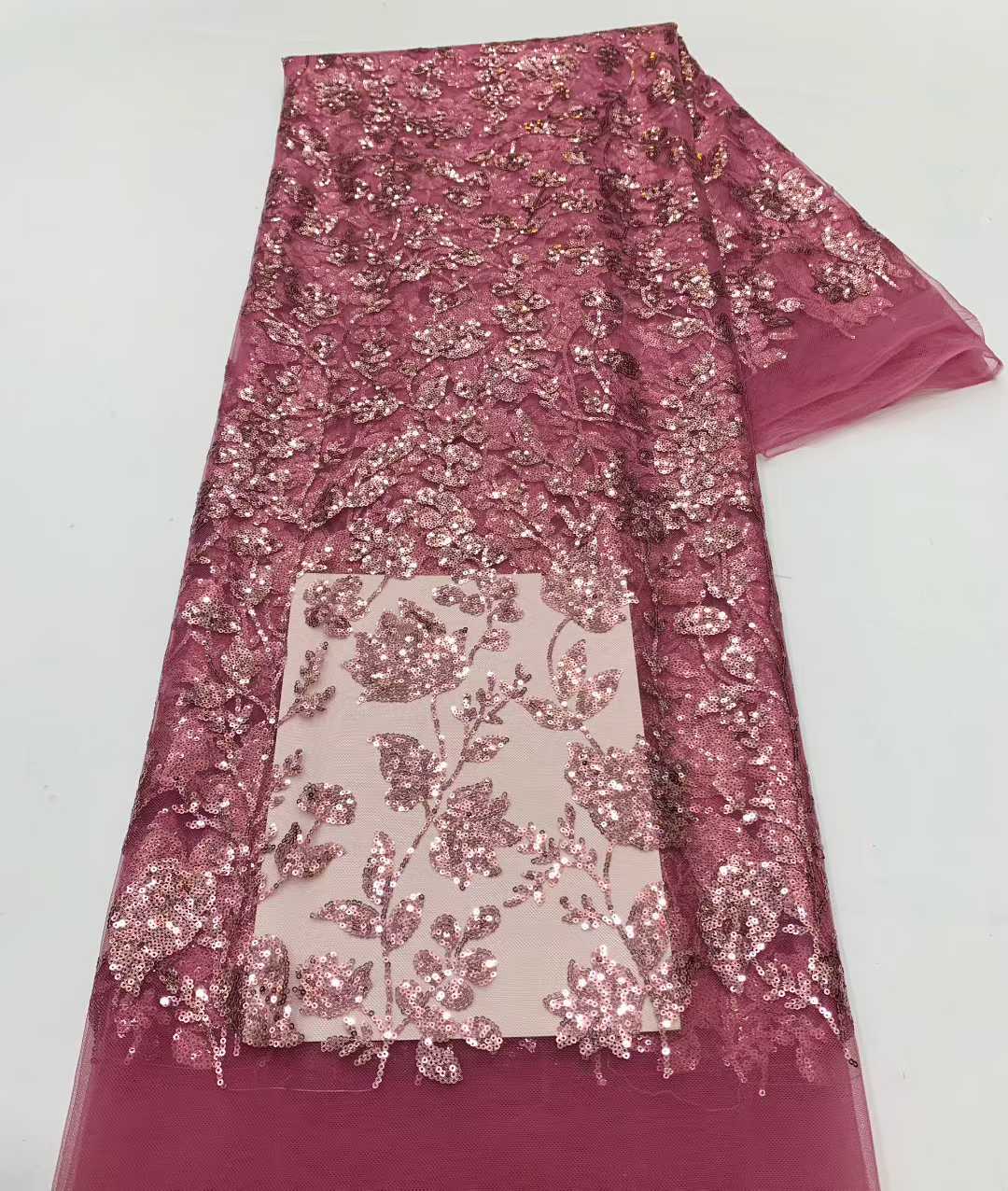 African Lace Fabric With Sequi - đánh giá và giá Embroidery Net Fabric