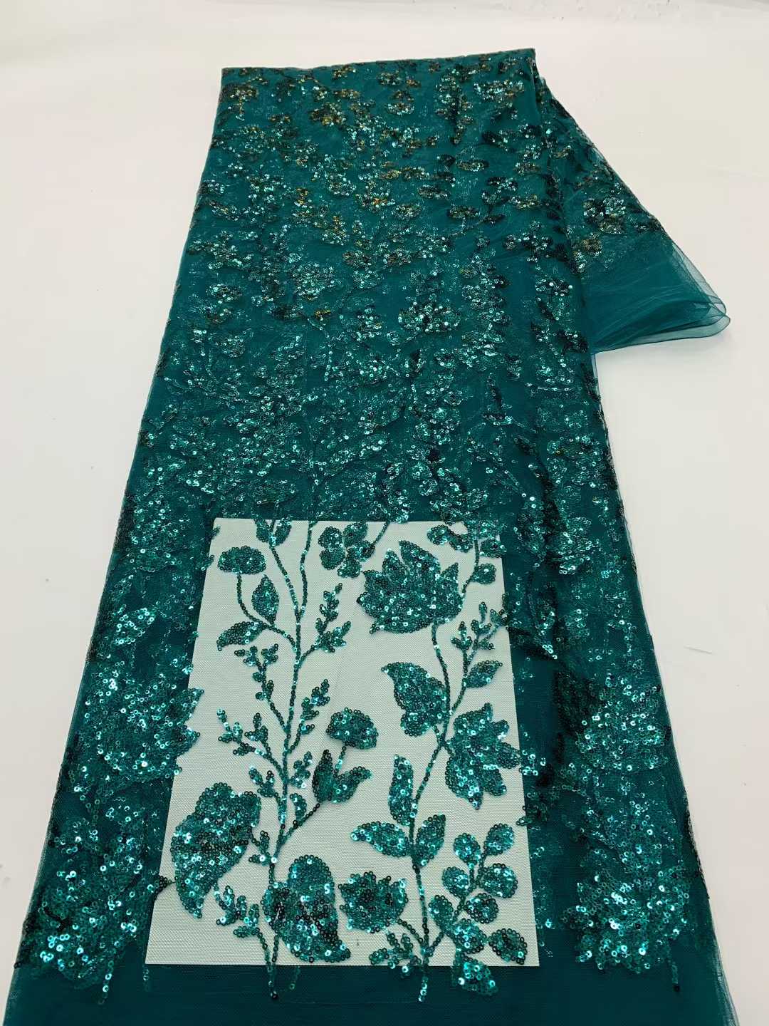 African Lace Fabric With Sequi - đánh giá và giá Embroidery Net Fabric