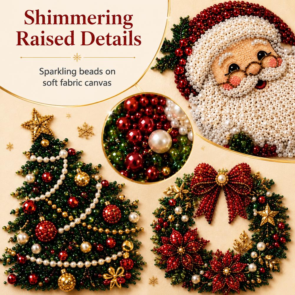 Christmas Santa Claus Pearl Ar - đánh giá và giá Embroidery Art