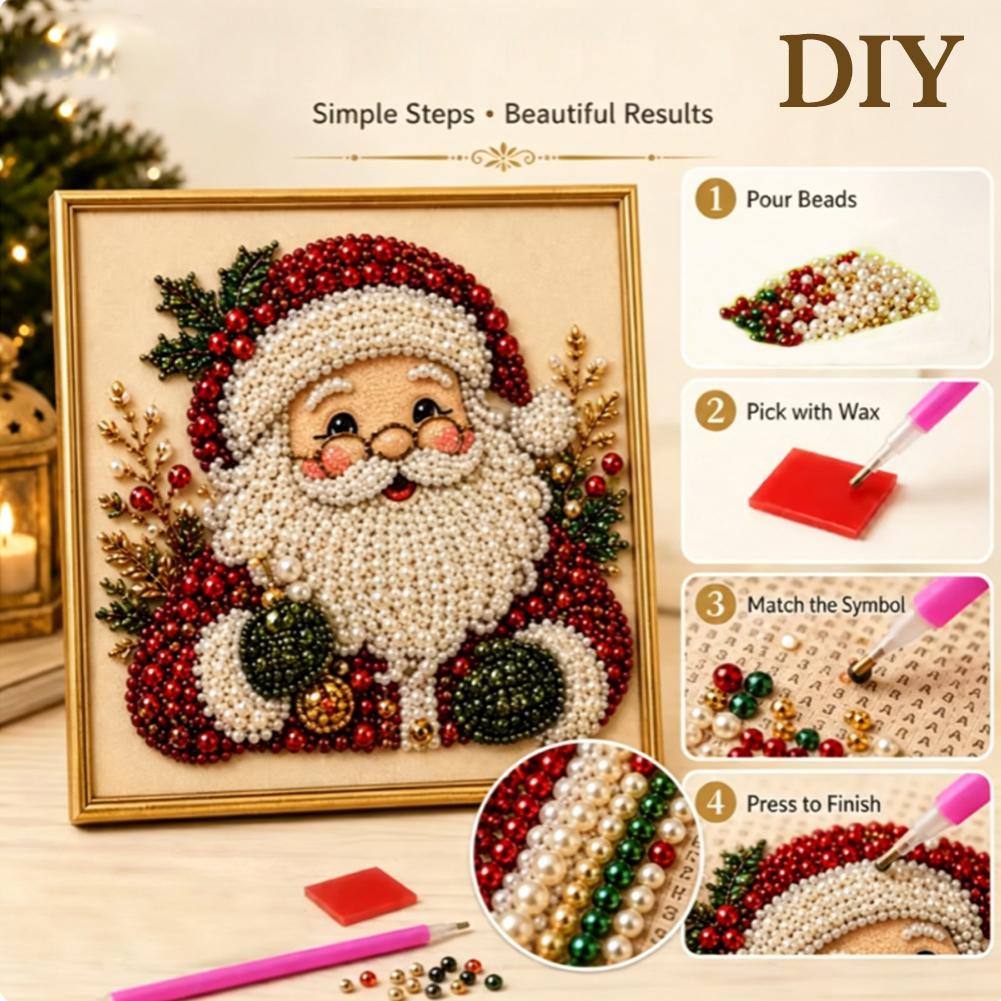 Christmas Santa Claus Pearl Ar - đánh giá và giá Embroidery Art