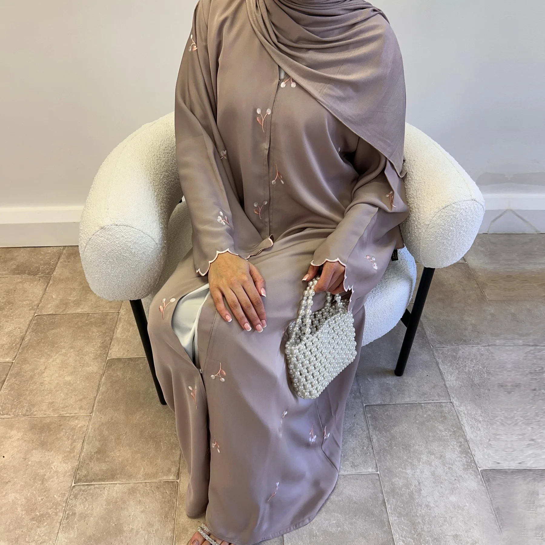 Eid Women Embroidery Abaya Mus - đánh giá và giá Embroidery Kaftan