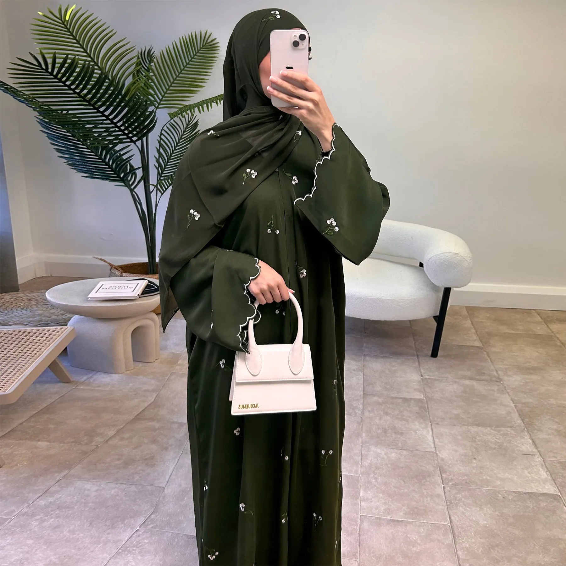 Eid Women Embroidery Abaya Mus - đánh giá và giá Embroidery Kaftan