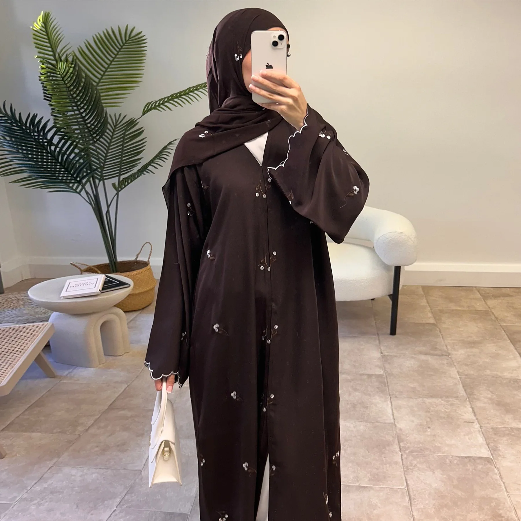 Eid Women Embroidery Abaya Mus - đánh giá và giá Embroidery Kaftan