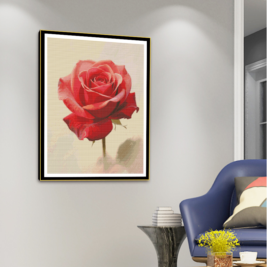 A cross-stitch embroidery with - đánh giá và giá Embroidery Rose Stitch