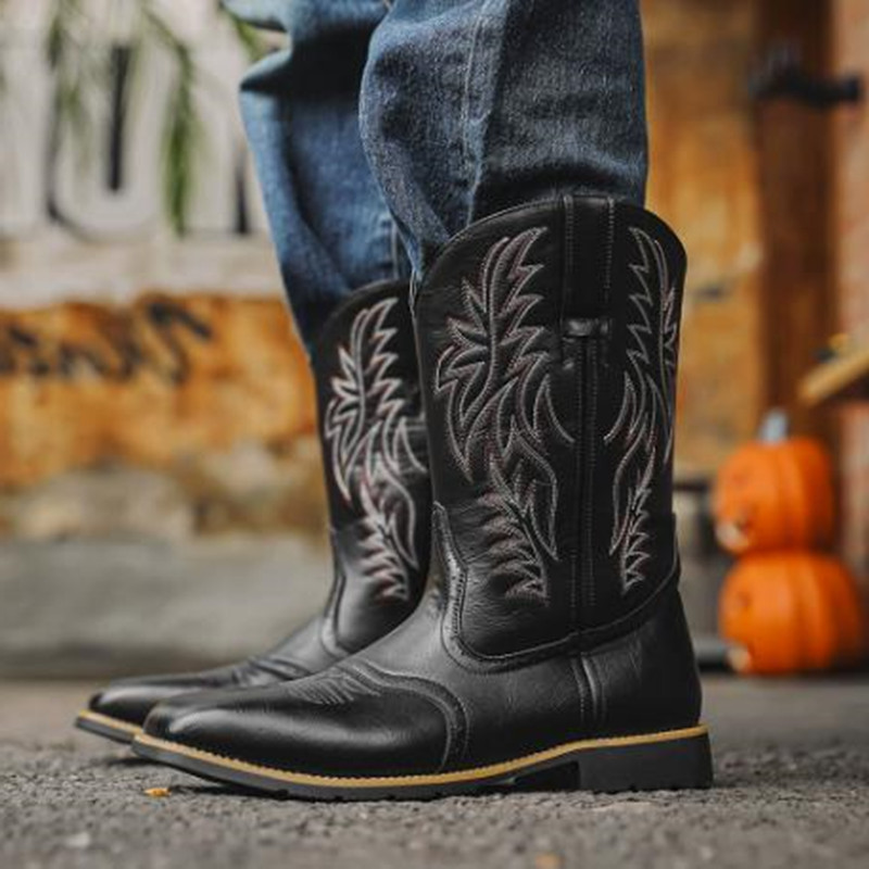 New Men High Boots Embroidery  - đánh giá và giá Embroidery Stitch