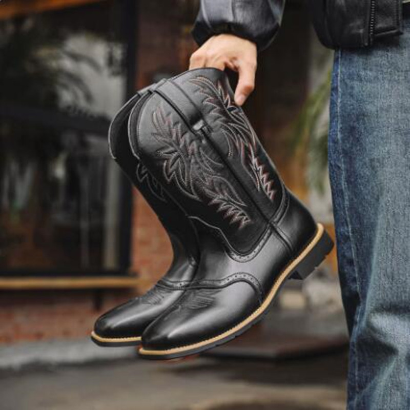New Men High Boots Embroidery  - đánh giá và giá Embroidery Stitch