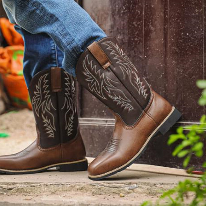 New Men High Boots Embroidery  - đánh giá và giá Embroidery Stitch