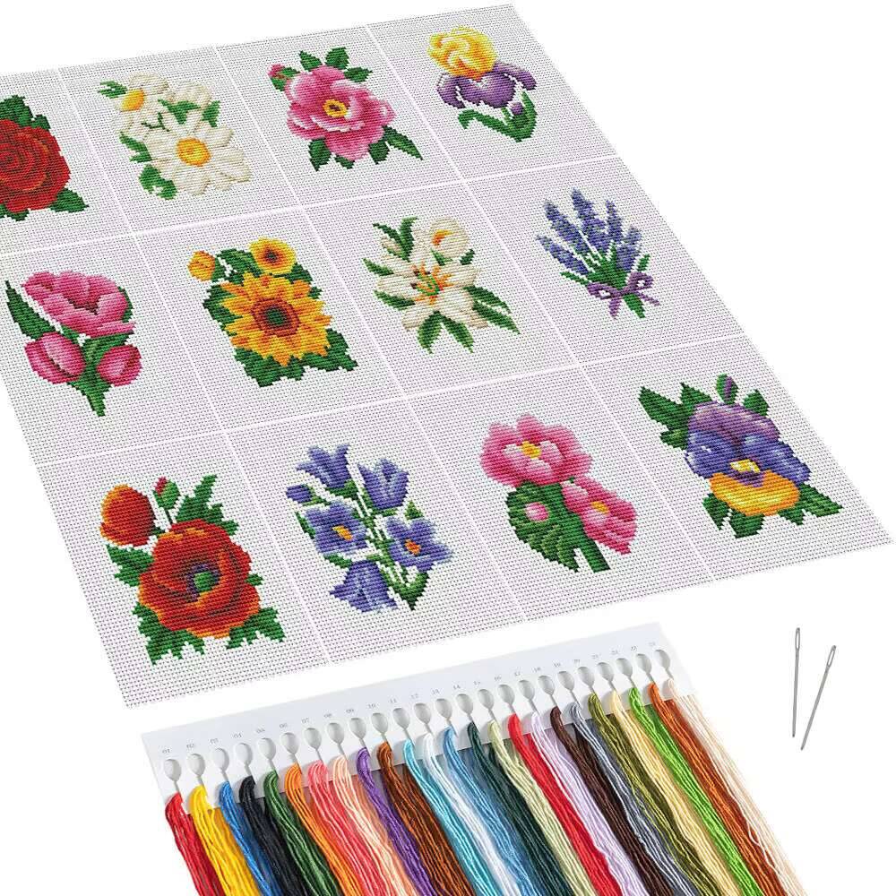 Huacan MINI Cross Stitch Rose  - đánh giá và giá Embroidery Rose Stitch