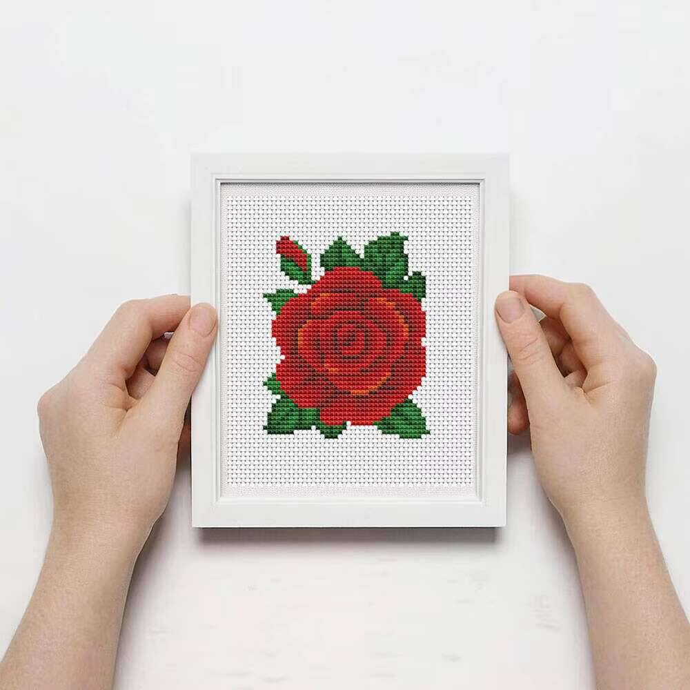 Huacan MINI Cross Stitch Rose  - đánh giá và giá Embroidery Rose Stitch