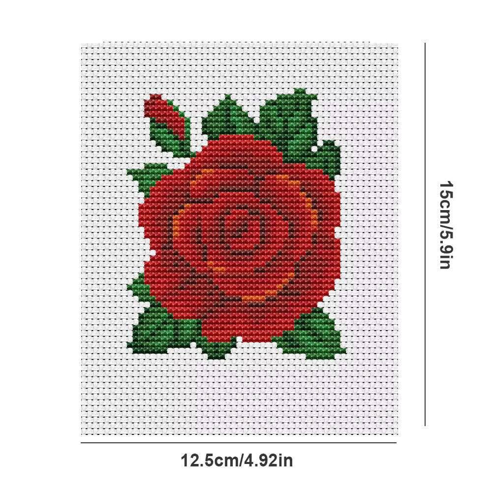 Huacan MINI Cross Stitch Rose  - đánh giá và giá Embroidery Rose Stitch