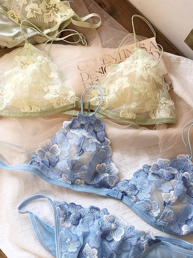 French Niche Lingerie Set Embr - đánh giá và giá Embroidery In Australia