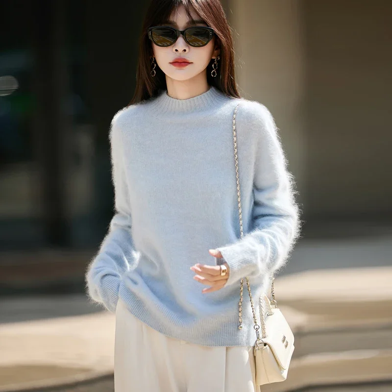 100% Wool Women's Fluffy High  - đánh giá và giá Embroidery Knit
