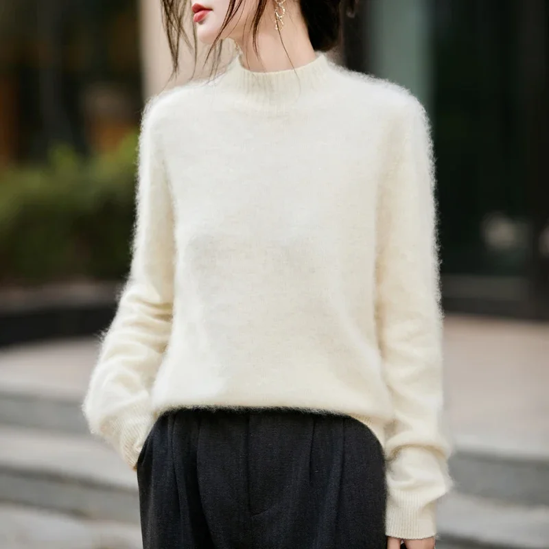 100% Wool Women's Fluffy High  - đánh giá và giá Embroidery Knit