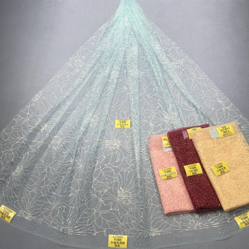 2026 Light Green Hot Sale Fadh - đánh giá và giá Embroidery Net Fabric