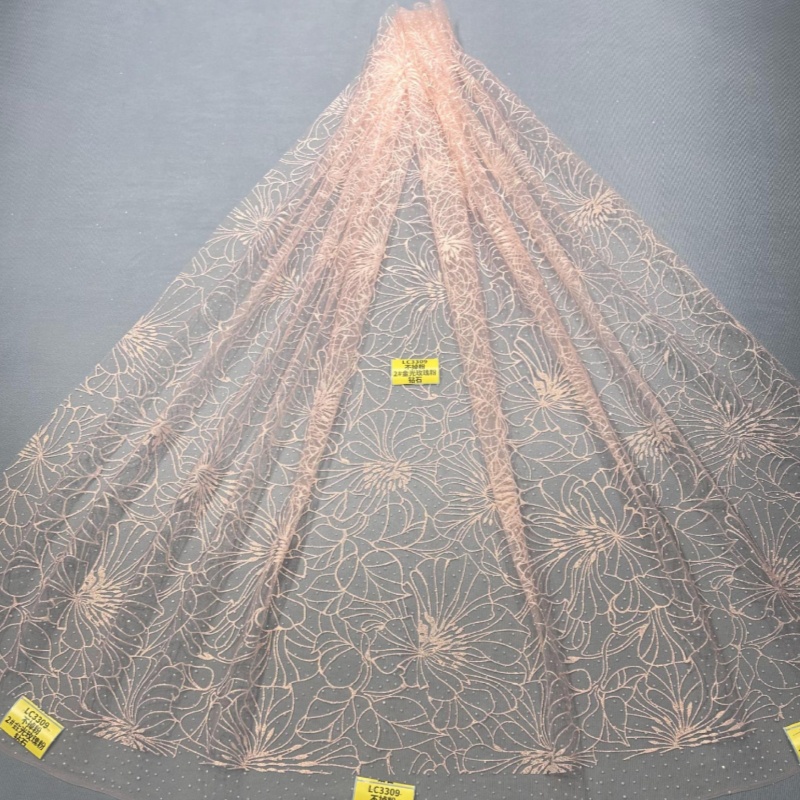 2026 Light Green Hot Sale Fadh - đánh giá và giá Embroidery Net Fabric