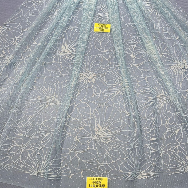 2026 Light Green Hot Sale Fadh - đánh giá và giá Embroidery Net Fabric