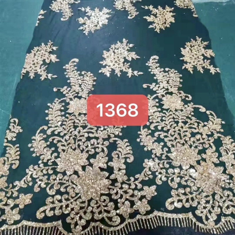 10 Yards Dark Green Fadhion Af - đánh giá và giá Embroidery Net Fabric