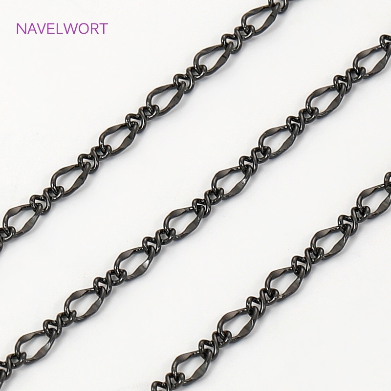 Black Color Oval Thin Chains F - đánh giá và giá Embroidery Art