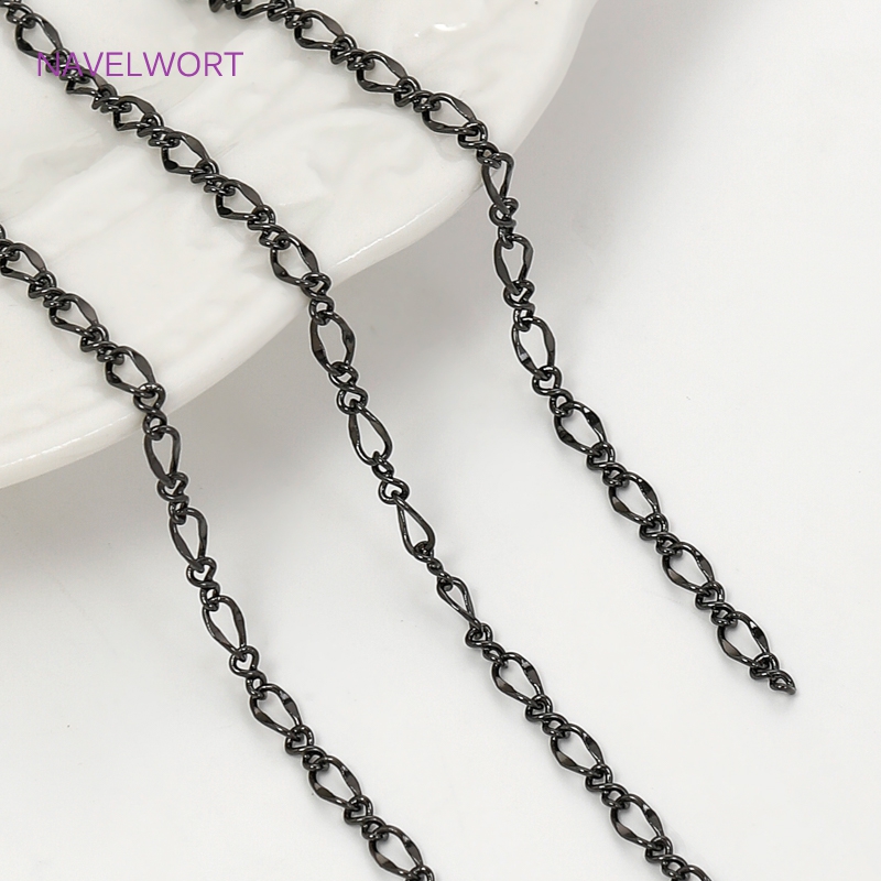 Black Color Oval Thin Chains F - đánh giá và giá Embroidery Art