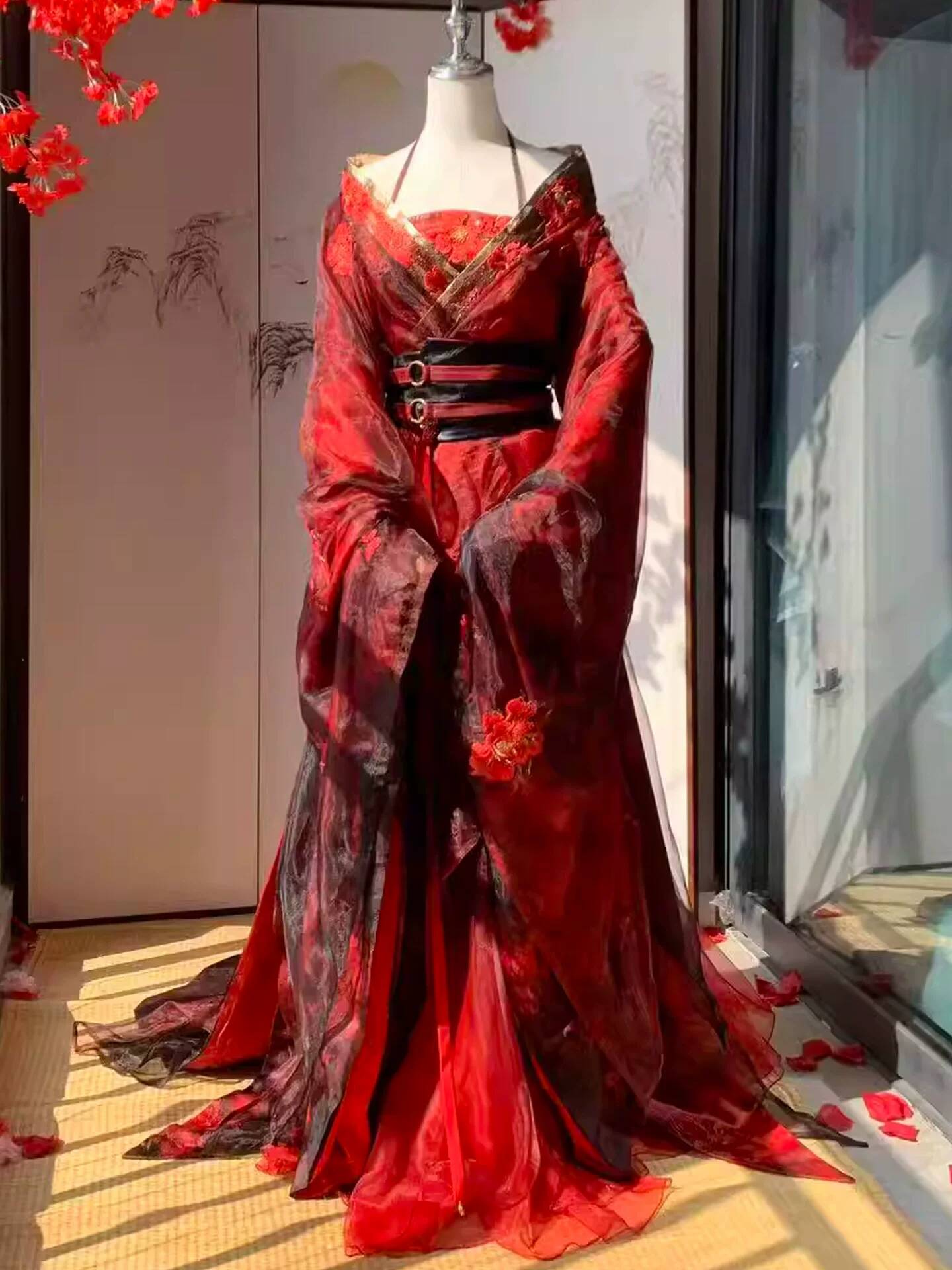 New Datura Red Hanfu Women Anc - đánh giá và giá Embroidery Knit