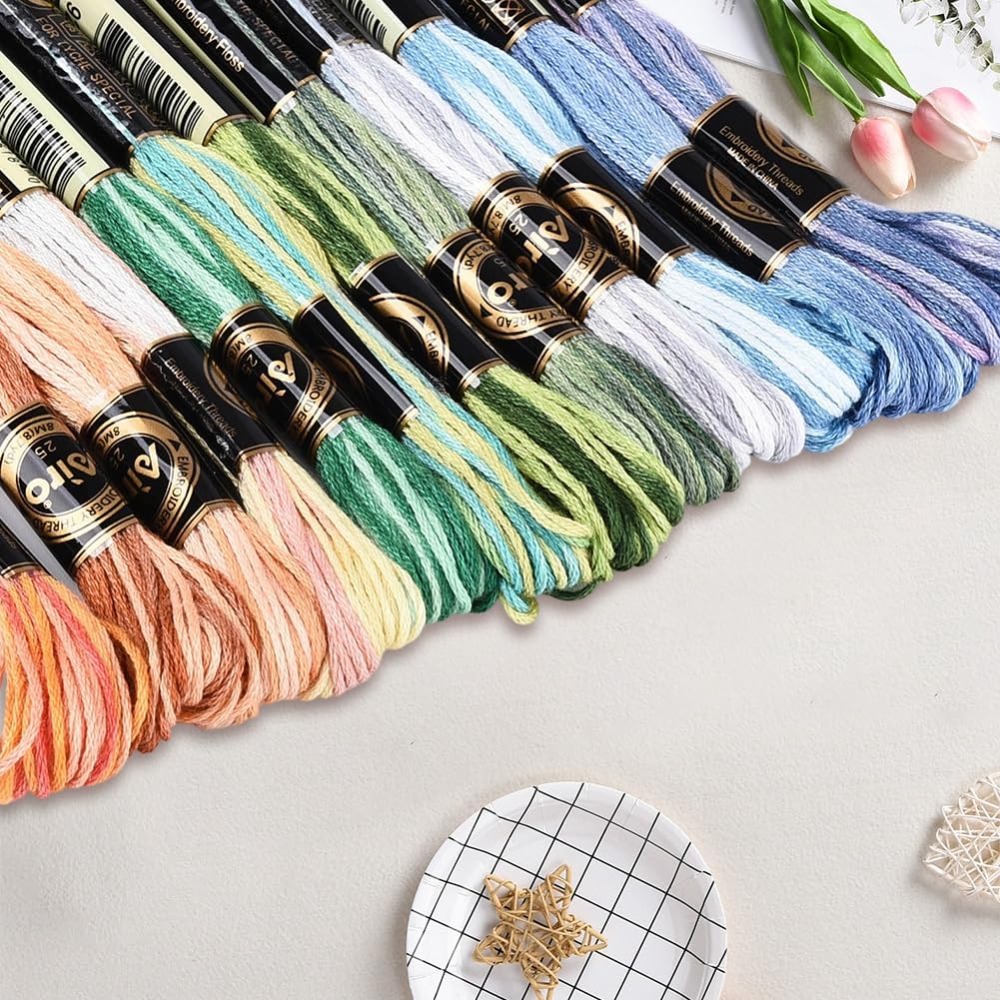 12 Skeins 105 Yards Cross Stit - đánh giá và giá Embroidery Stitch
