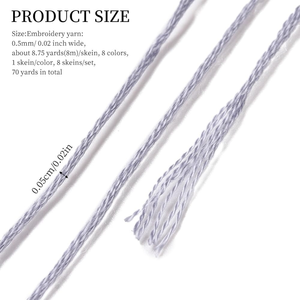 8 Skeins 70 Yards Grey Friends - đánh giá và giá Embroidery Stitch