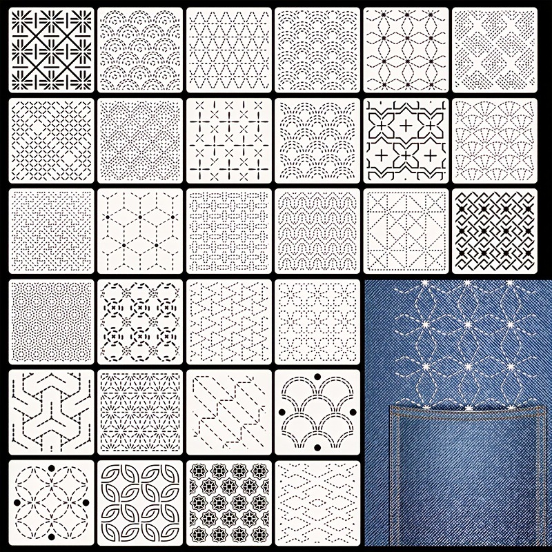 30Pcs Embroidery Templates DIY - đánh giá và giá Embroidery And Quilting
