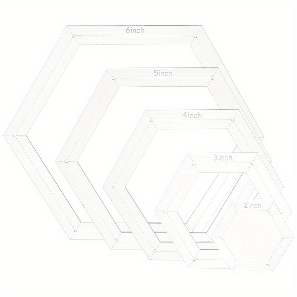 5pcs Hexagon Quilting Template - đánh giá và giá Embroidery And Quilting