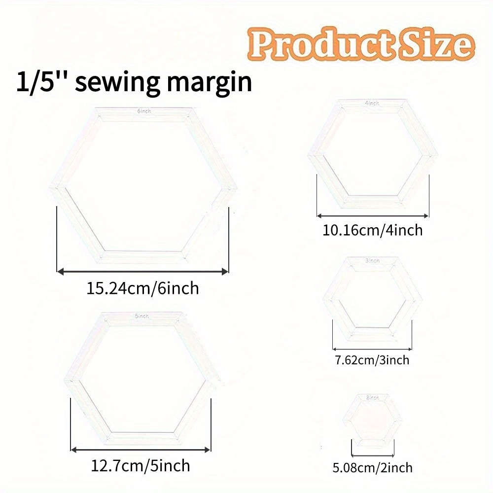 5pcs Hexagon Quilting Template - đánh giá và giá Embroidery And Quilting