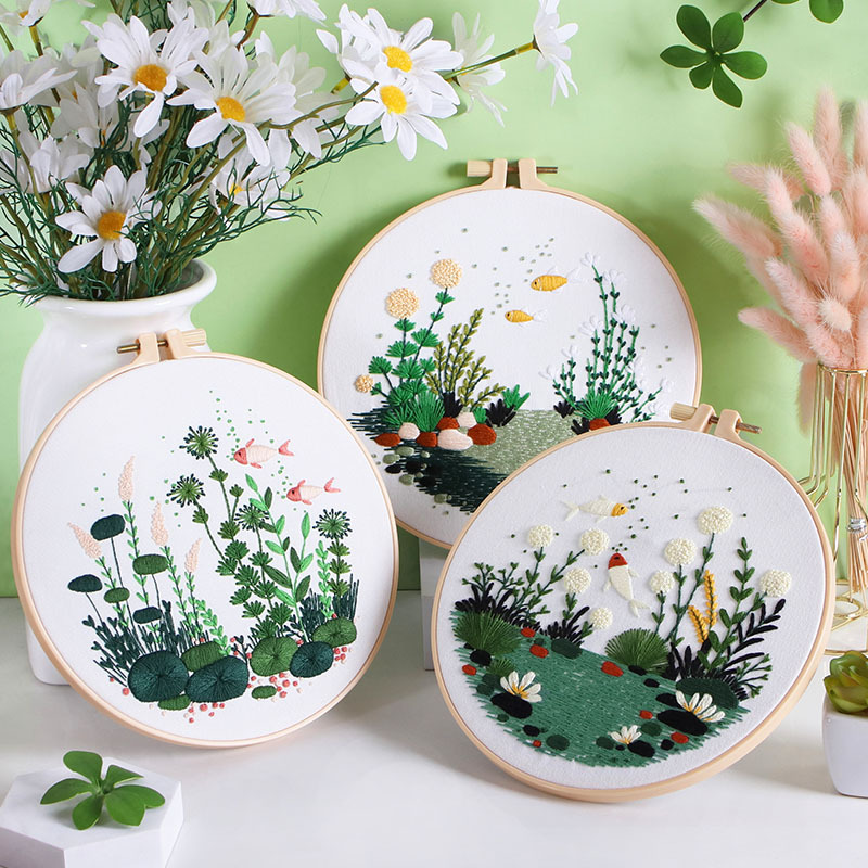 DIY Embroidery Kit Fish Tank P - đánh giá và giá Embroidery Fish