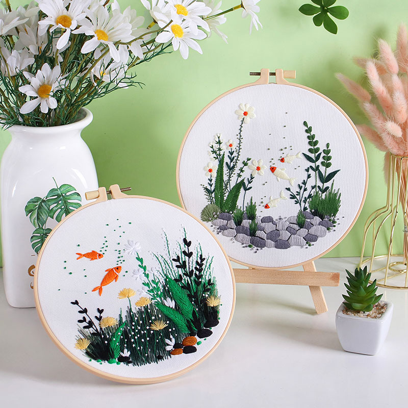 DIY Embroidery Kit Fish Tank P - đánh giá và giá Embroidery Fish