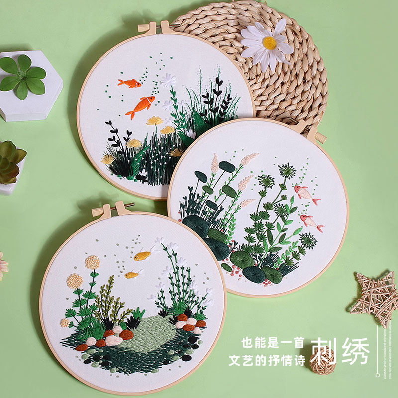 DIY Embroidery Kit Fish Tank P - đánh giá và giá Embroidery Fish