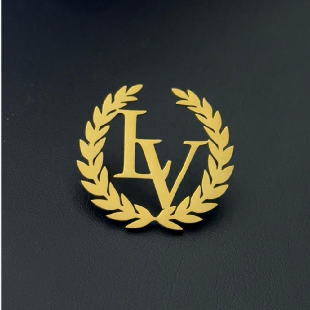 Customized brooch, olive flowe - đánh giá và giá Embroidery Initials